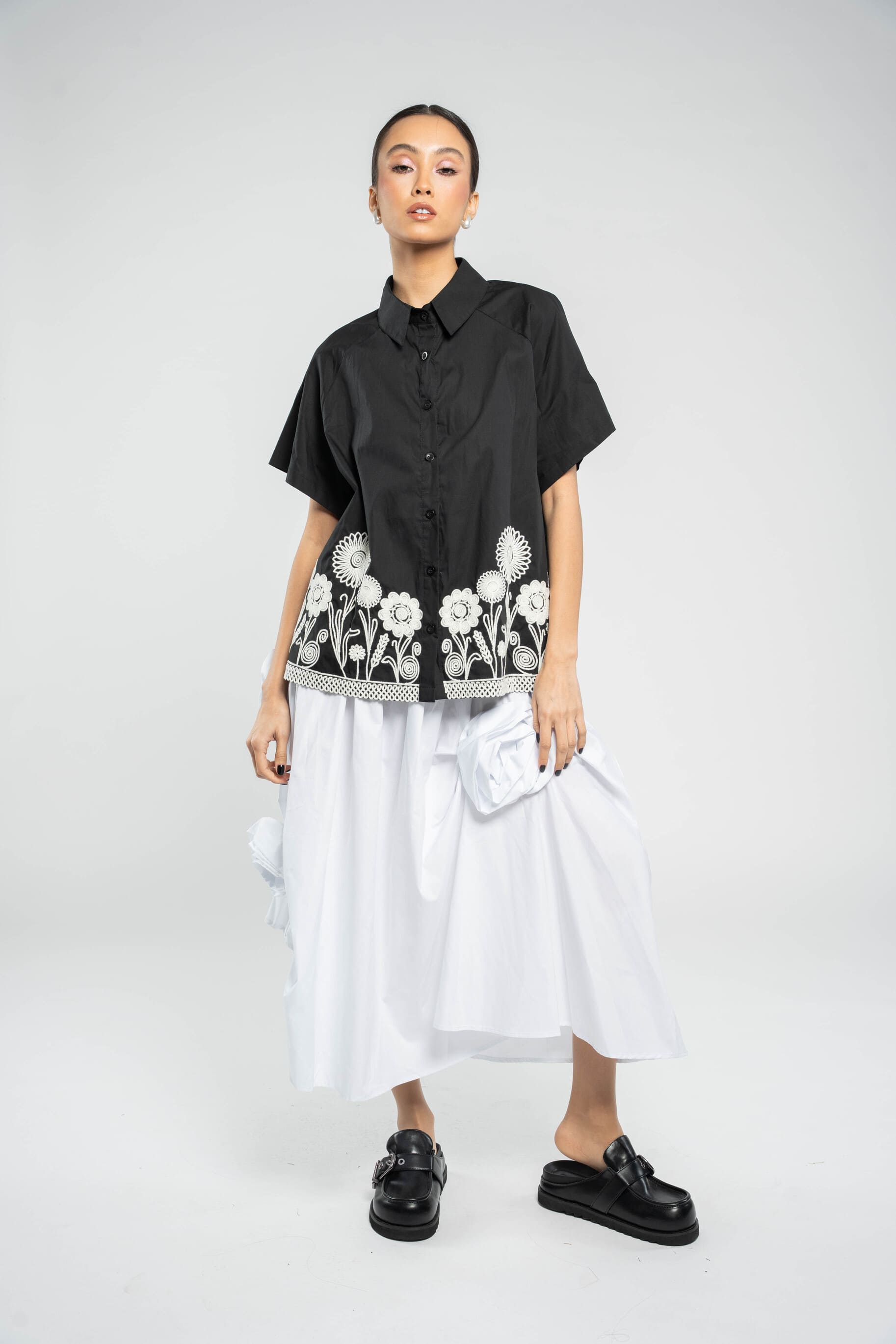 Poping flower skirt
